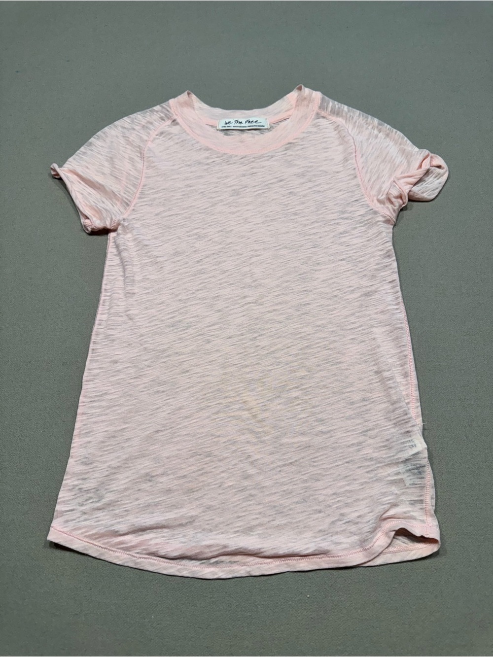 Free People We The Free Peach Slub Knit Top